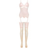 Livco Corsetti Fashion - Ensemble Persinne Pêche Corset + Culotte + Bas